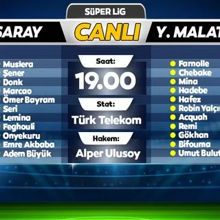 CANLI | Galatasaray - Yeni Malatyaspor