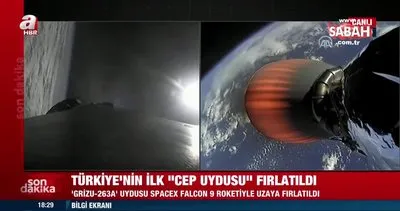 Son dakika: Türkiye’nin ilk cep uydusu ’Grizu-263A’ uzaya fırlatıldı | Video