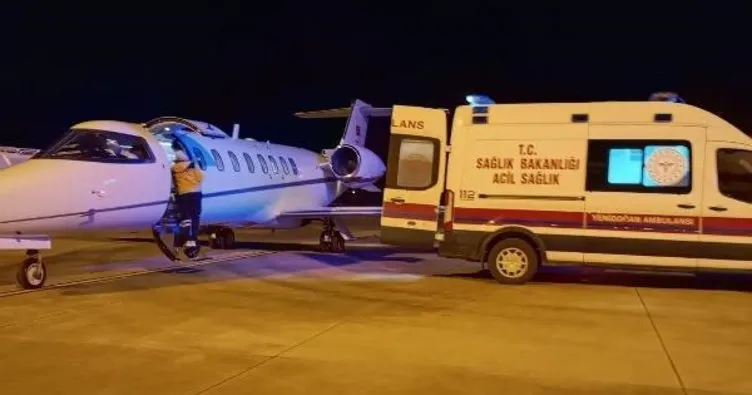 Mardin’de yeni doğan bebek ambulans uçakla Ankara’ya götürüldü