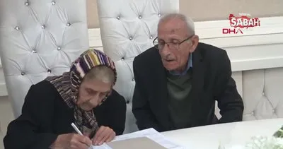 Avcılar’da 90 yaşındaki gelin ile 77 yaşındaki damat nikah masasına oturdu | Video