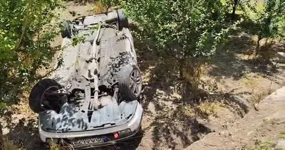 Virajı dönemeyen otomobil takla attı: 3’ü çocuk 5 yaralı #amasya