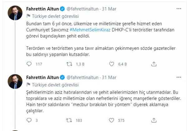 fahrettin-altunun-sehit-savci-selim-kiraz-paylasimindan-rahatsiz-olan-ahmet-sika-bassavciliktan-ret-1623013904573.png Fahrettin Altun'un şehit savcı Selim Kiraz paylaşımından rahatsız olan Ahmet Şık'a Başsavcılıktan ret