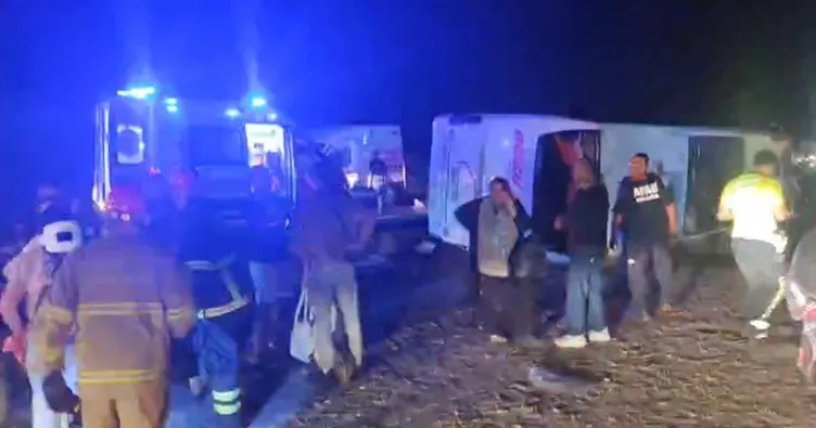 Kırıkkale’de yolcu otobüsü devrildi! 40 yaralı