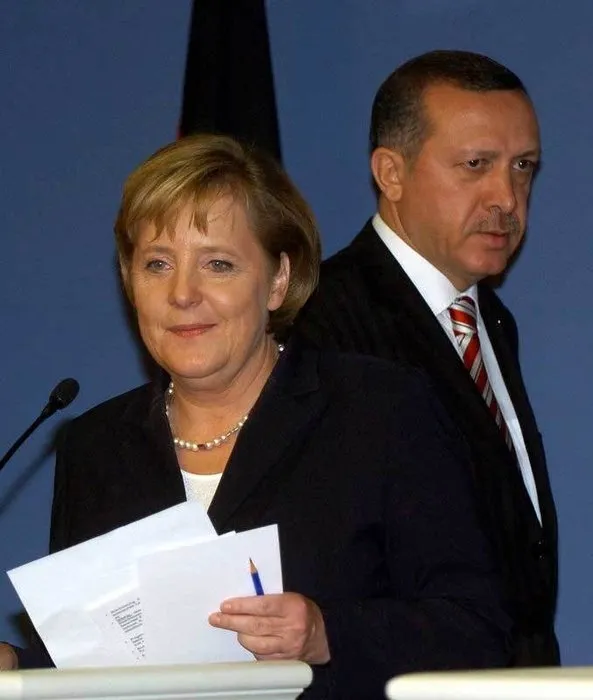 Erdoğan ve Merkel Fotoğrafları