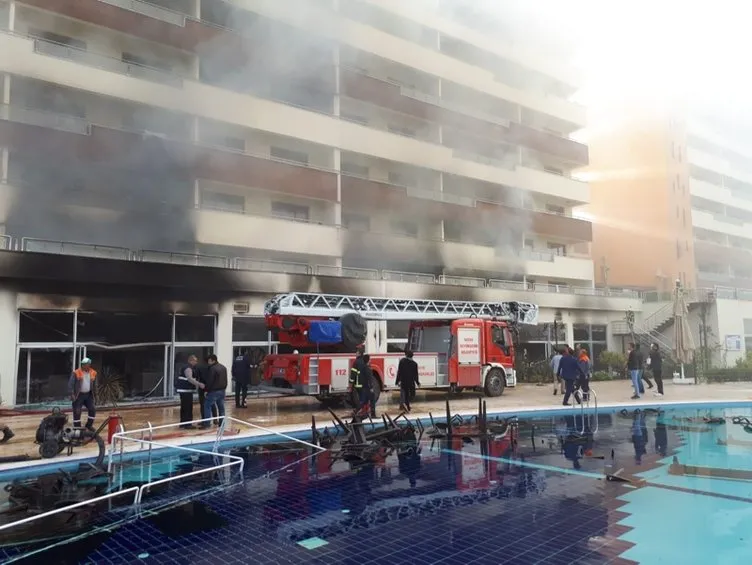 Hatay Erzin’de termal otelde yangın çıktı