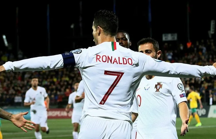 Litvanya - Portekiz maçına Cristiano Ronaldo damga vurdu! Muhteşem performans...