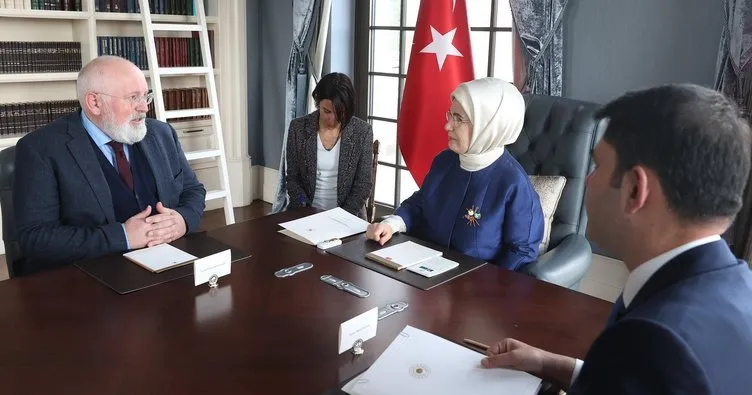 AB Komisyonu Başkan Yardımcısı Timmermans: Emine Erdoğan gerçek bir çevre şampiyonu