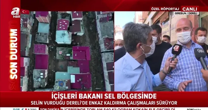 Son dakika | İçişleri Bakanı Süleyman Soylu’dan Giresun’daki sel felaketi bölgesinde canlı yayında flaş açıklamalar | Video