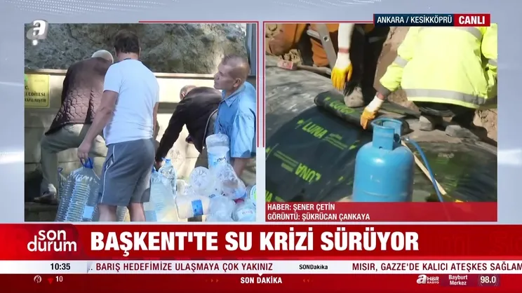 Ankara'da su krizi: Vatandaşlar çeşmelerden su temin ediyor! Peki bu sorun ne zaman çözülecek? | Video
