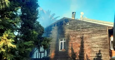 Nusretiye Camii imamının yaşadığı iki katlı ahşap binada korkutan yangın