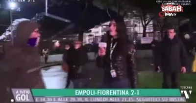 İtalya’da maç sonrası canlı yayında kadın muhabire iğrenç taciz! | Video