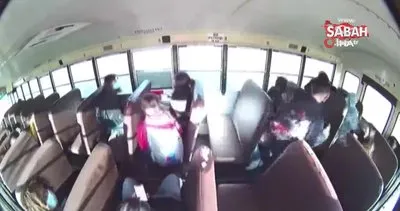 ABD’de korkunç kaza! Yarış yapan araç okul otobüsüne çarptı | Video