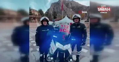 Sağlık çalışanı çift motosiklet ambulansla hayat kurtarıyor | Video