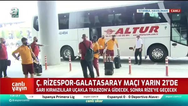 Galatasaray Rize maçı için Trabzon'a uçtu videosunu izle ...