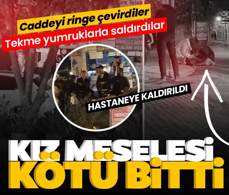 Bursa’da kız meselesi kötü bitti: Caddeyi ringe çevirdiler! Hastaneye kaldırıldı