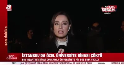 Son dakika: İstanbul’da özel üniversite binası çöktü | Video