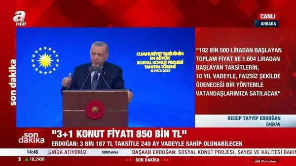 SON DAKİKA: Başkan Erdoğan'dan TOKİ Sosyal Konut Projesi açıklaması! İşte başvuru şartları ve fiyatları... | Video
