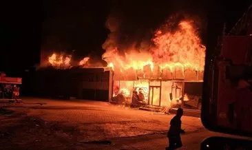 Sanayi sitesindeki 6 iş yeri kül oldu #hatay