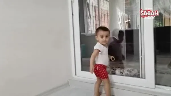 Ordu’da korona virüslü baba, 2 yaşındaki kızını camın arkasından seviyor | Video