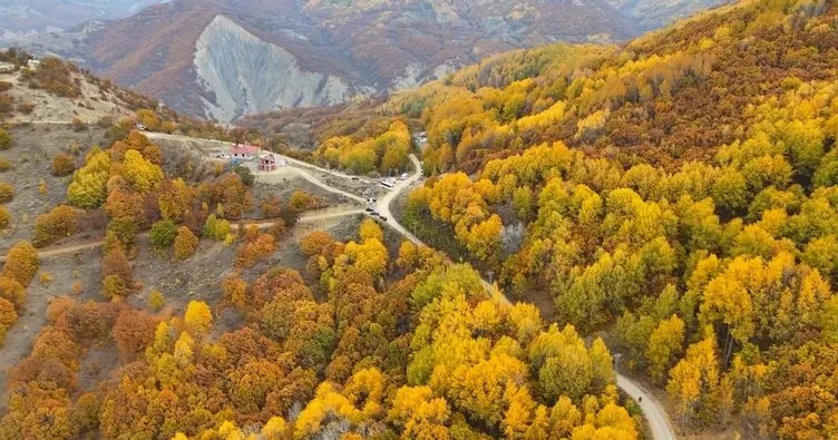 Tunceli’de sonbaharın renkleri dron kamerasında