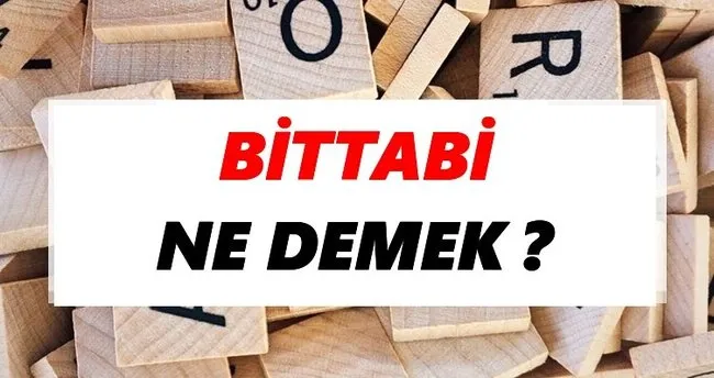 Bittabi Ne Demek? TDK’ya Göre Bittabi Sözlük Anlamı Nedir?