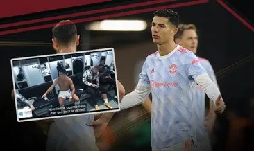 Ronaldo’nun soyunma odasındaki öfkeli görüntüleri ortaya çıktı! Takım arkadaşlarına sitem etti...