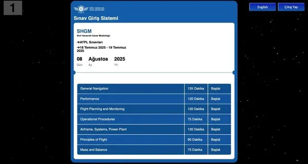 Pilot Lisansı Sınavları