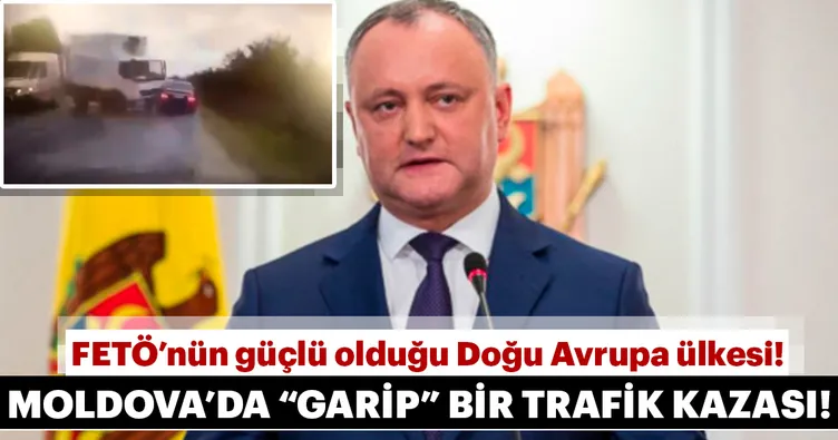 Moldova’da Garip bir trafik kazası!