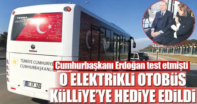 Elektrikli otobüs Külliye’nin oldu