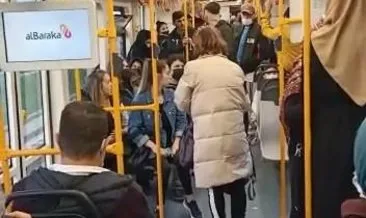 Bursa'da metroda yaşlı kadına hakaret #bursa