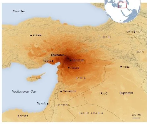 Reuters’tan depremin haritası! Renklerdeki ayrıntı felaketin boyutunu gözler önüne serdi