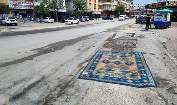 Umudu kestiler yola halı serdiler #adana