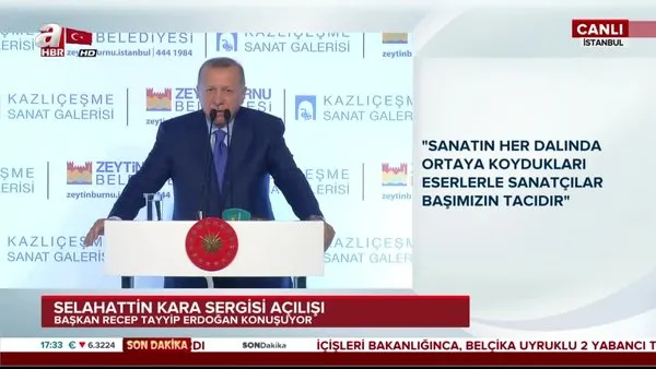 Cumhurbaşkanı Erdoğan, İstanbul Zeytinburnu'nda sergi açılışına katıldı