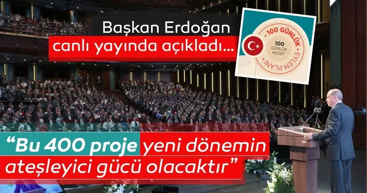 Son Dakika: Başkan Erdoğan Türkiye'nin 100 günlük eylem planını açıkladı!
