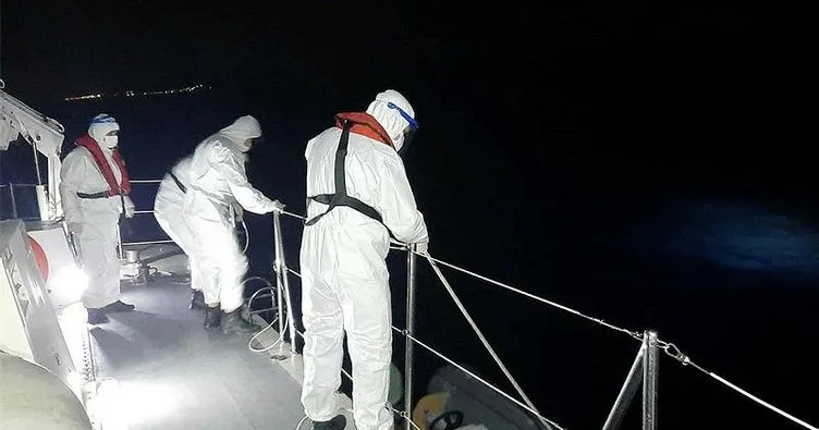Yunanistan’ın Türk karasularına ittiği 63 kaçak göçmen kurtarıldı