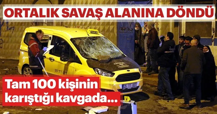 Son dakika haber: Erzurum’da bir mahalle karıştı! Ortalık savaş alanına döndü