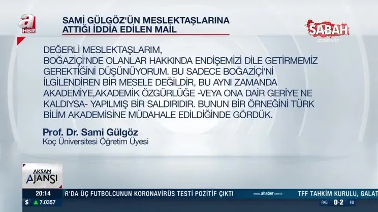 Koç Üniversitesi öğretim üyesi Sami Gülgöz'den skandal Boğaziçi mesajı! | Video