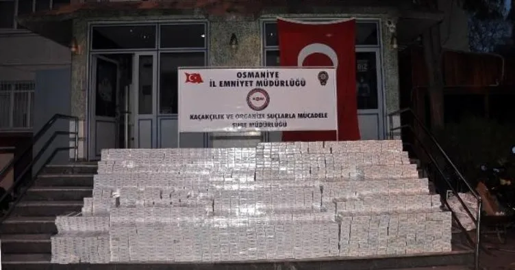 Osmaniye’de 4 bin 555 paket kaçak sigara ele geçirildi