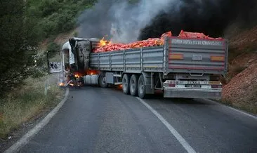 Tunceli’de yol kesen PKK’lılar araç yaktı!