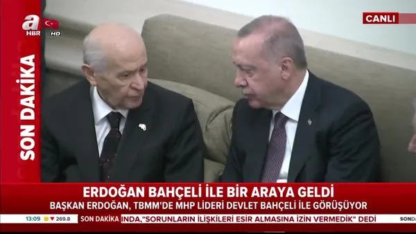 Cumhurbaşkanı Erdoğan, MHP Lideri Bahçeli  ile bir araya geldi
