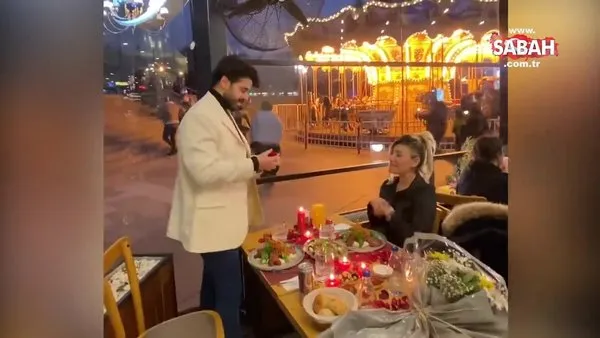Şarkıcı Emrah’ın oğlu Tayfun Erdoğan sevgilisine evlenme teklif etti | Video