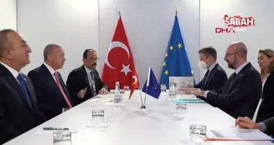 Cumhurbaşkanı Erdoğan, AB Konseyi Başkanı Michel ile görüştü | Video