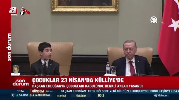Başkan Erdoğan Külliye'de çocukları kabul etti