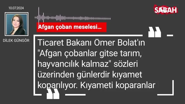 Dilek Güngör | Afgan çoban meselesi...