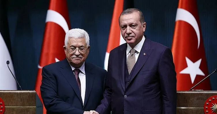 Başkan Erdoğan, Filistin Devlet Başkanı Mahmud Abbas ile telefonda görüştü