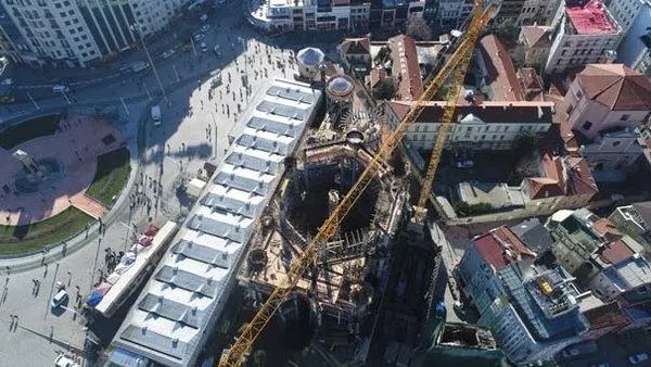 Taksim Camii'nnin yarısından fazlası tamamlandı