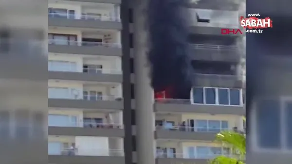 Antalya'da buzdolabı alev aldı, 12 katlı bina tahliye edildi!