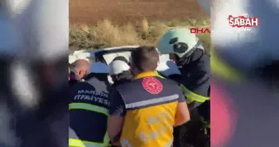 Mardin’de otomobil, şarampole yuvarlandı; 5 yaralı | Video