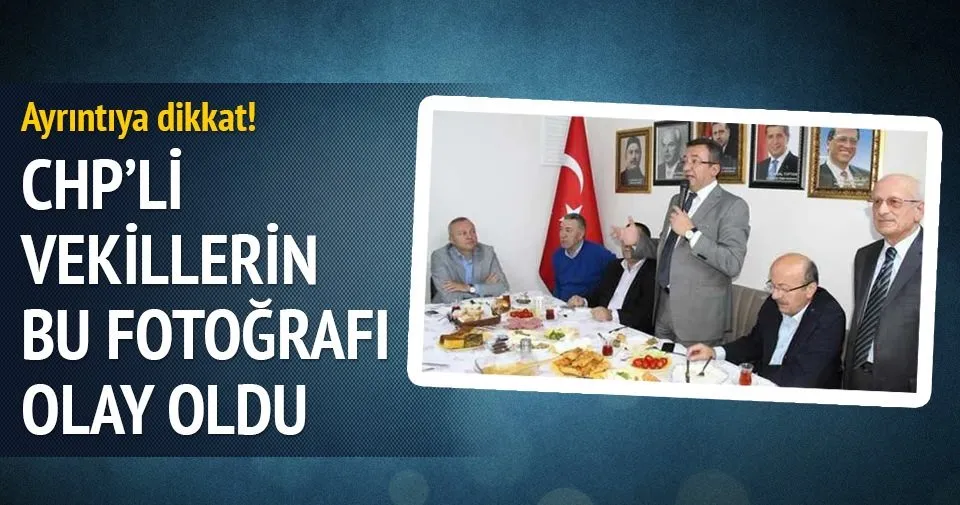 CHP’li vekiller Erdoğan fotoğrafı önünden seslendi