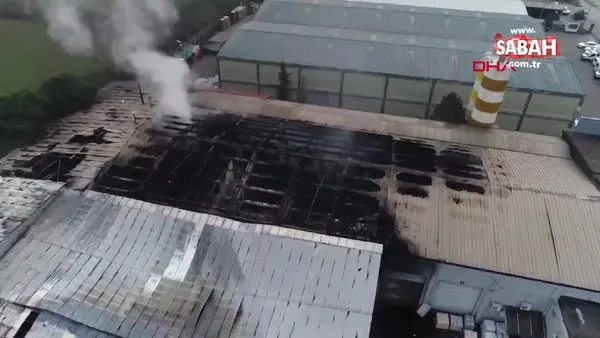 Samsun'da plastik fabrikasında korkutan yangın! Yangın kontrol altına alındı!